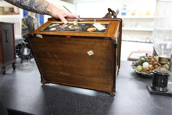 A large 19th century Italian kingwood and tulipwood crossbanded casket, 16.5in.